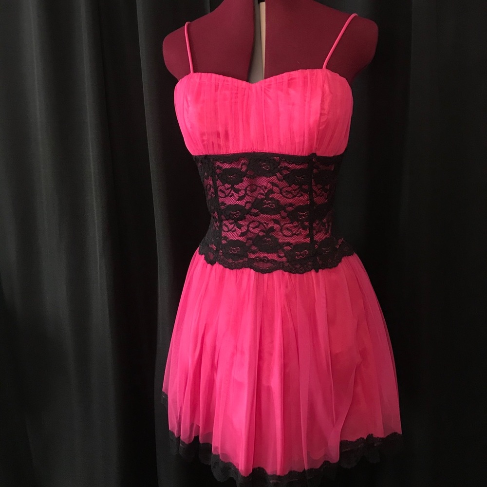 Pink Strapless Party Dress